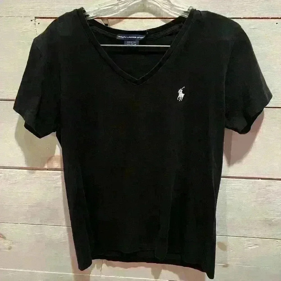 Ralph Lauren Sport size medium women’s V-neck tee shirt, EUC, polo - Picture 1 of 4